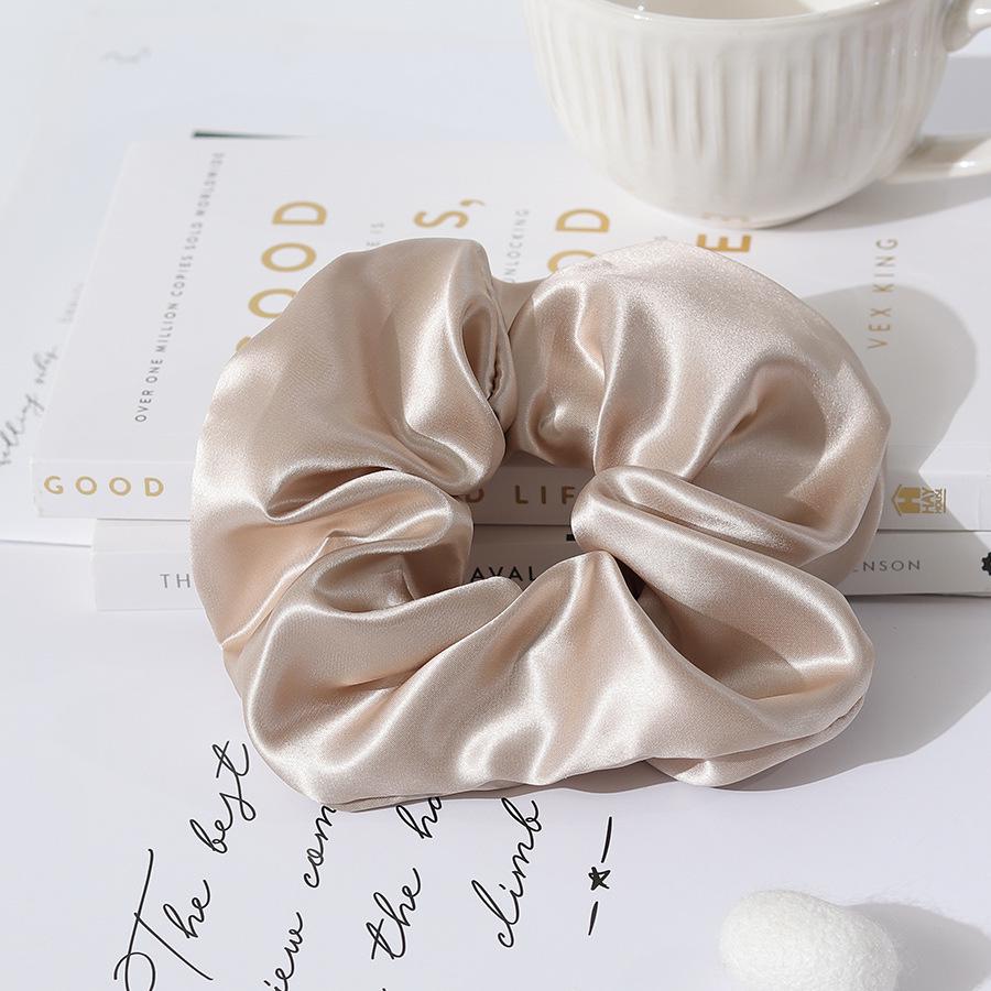 7cm Extra Large Silk Hair Tie - 22 Momme, Large Intestine Ring, 55cm Fabric, Custom Label Available