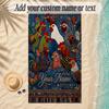 Quilt Theme Soft Beach Towel Personalized Custom Name Text Towel Portable for Beach Pool Travel