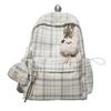 Schoolbag New Schoolbag Women's Summer Plaid Retro Literary Ins Style Niche Design Versatile Simple Large Capacity Backpack