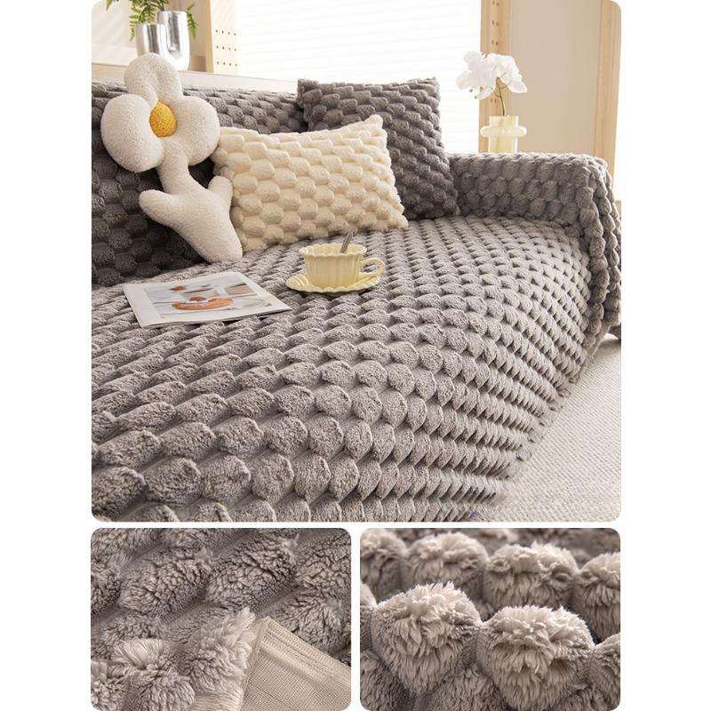 Winter Plush Sofa Blanket High Sense Affordable Luxury Style Winter Thickening Lazy Anti-Cat's Paw Sofa Towel Cover Cloth