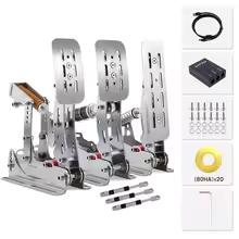 Pedály SIMJACK PRO, Závodní pedály pro simulátory, Závodní simulátor pro PC, Tlakový senzor, Snímač zatížení, HE Hydraulický pedál