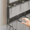Bathroom Over the Door Hooks Coat Hanging Rack 13 Hooks Punch-free Clothes Hat Towel Hanger Organizer Rack Aluminum