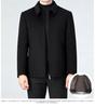 Brand Men's 2025 Autumn/Winter Wool Coat - Lapel, Detachable Down Lining, Double-Faced Wool Overcoat.