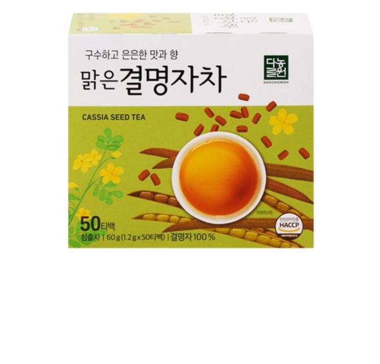 

DANONGWON Clear Cassia Seed Tea – 50 Tea Bags from Korea 1 box
