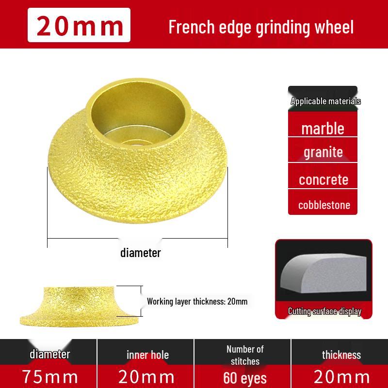 Bordureuse pour Carrelage en Marbre et Meuleuse à Pierre pour Meuleuses d'Angle - Outil de Découpe, Chanfreinage et Polissage de Carrelage