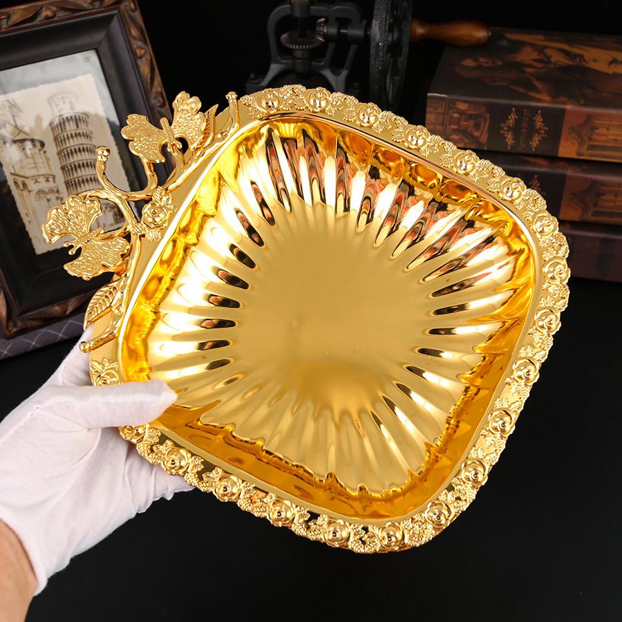 Neue Europäische hochbeinige Schmetterlings-Obstschale Home Couchtisch Obstschale Elegenter leichter Luxus Obstkorb Metall Handwerkskunst Ornament