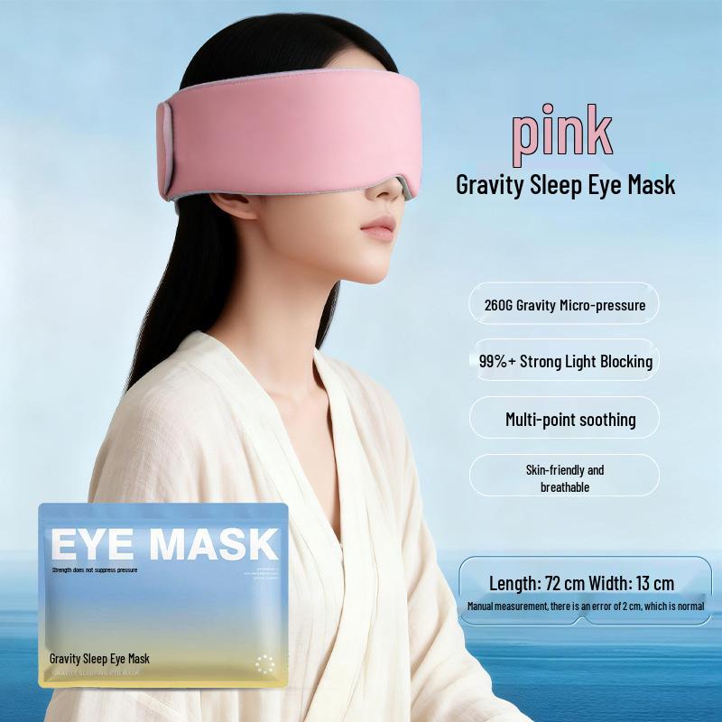 Gravity Eye Mask: Relieve Fatigue, Block Light, Micro-pressure Velvet, Glass Beads, Ice Silk