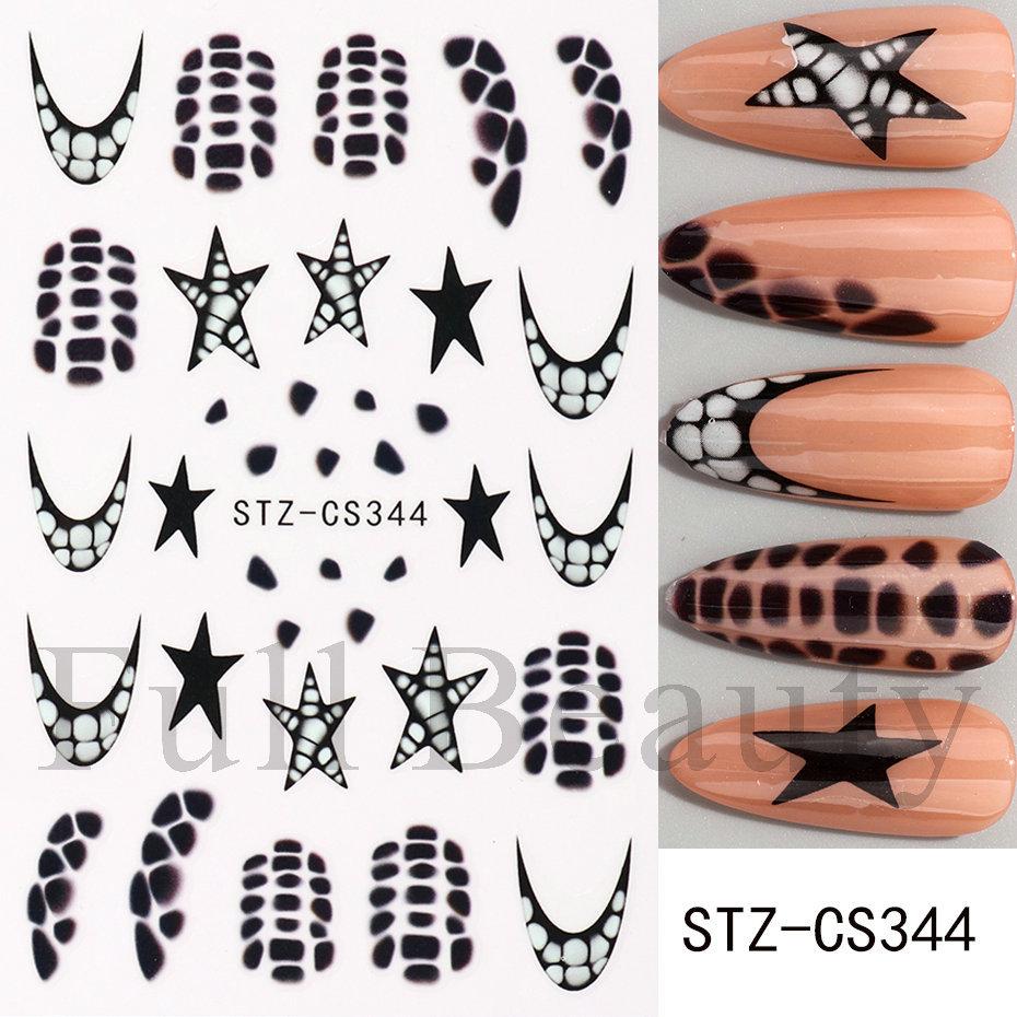 Nail Art Stickers Ins Red Lip Cherry Strawberry Y2K Sweet Cool Style Bow Digital Adhesive Nail Stickers