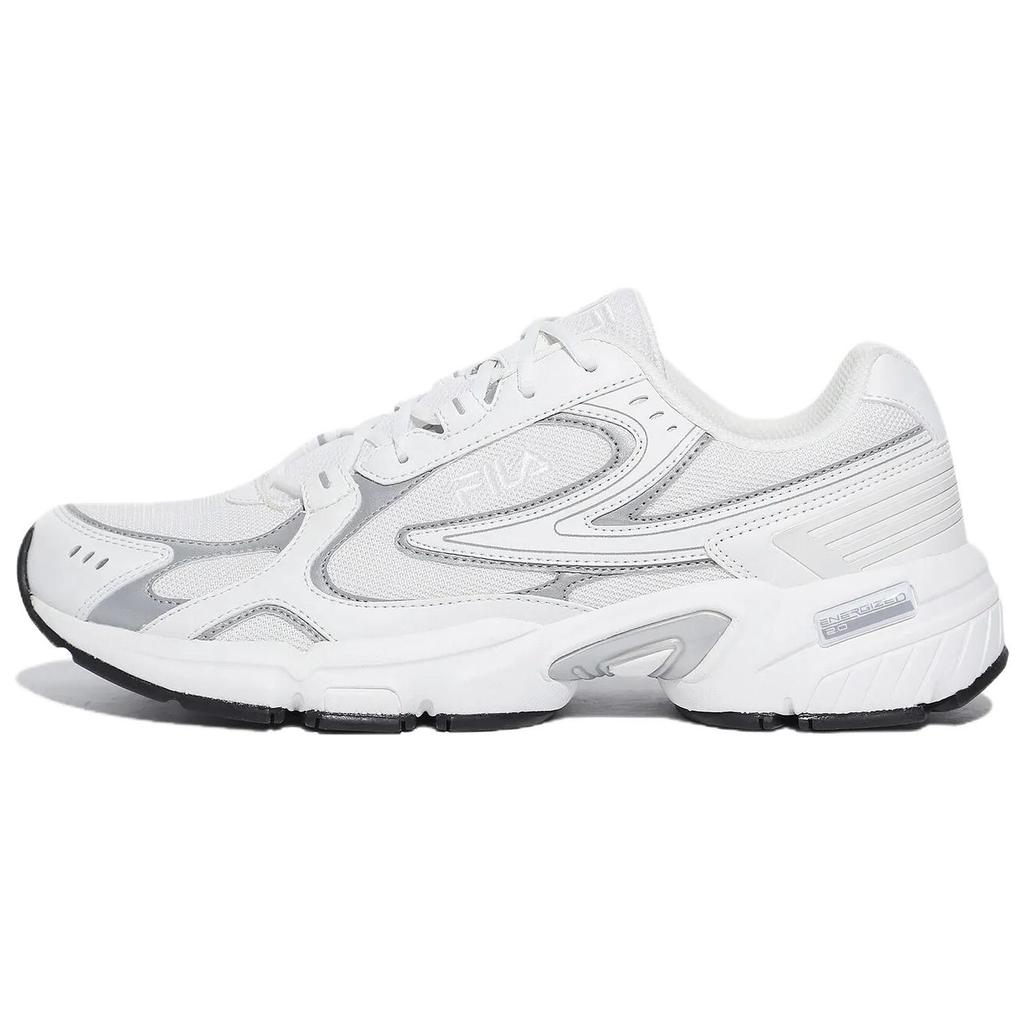 Fila Recharge Abrasion Resistant Low Top Casual Shoes Unisex White Gray 1RM02860G100
