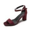 2018 Summer Korean Chunky Heel One-Strap High Heel Sandals for Women, 5cm-7cm
