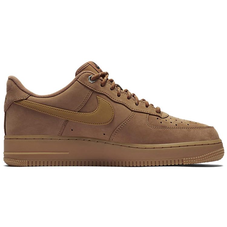 Nike Air Force 1 Low Flax 2019 Unisex Sneakers Tan Gum-Light-Brown Black CJ9179-200