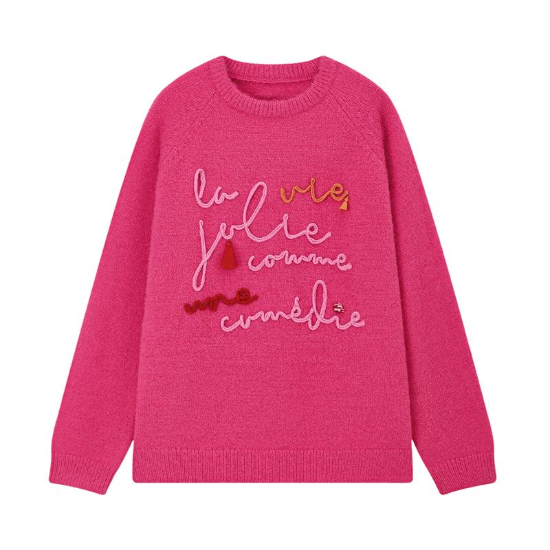 ELLE KIDS Girls  Year of the Horse Chinese Knot Pullover Sweater 165