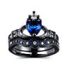 European & American Style Goose Egg-Shaped Zircon Engagement Ring with Two-Tone Electroplating