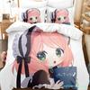 SPY×FAMILY Bedding Set Anime Anya Forger Quilt Cover Single Double Size With Pillowcase Boys Girls Bedspread