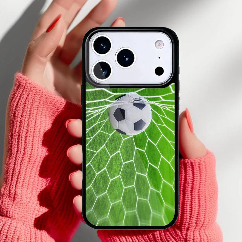 Football Field Green Phone Case for iPhone 17 16 15 14 13 Pro Max Back Cover for 12 11 Pro Coque