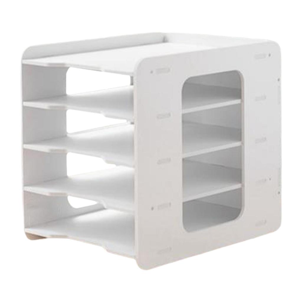 Desk File Paper Organizer Desktop Holder Office Supplies Storage Rack Letter Tray