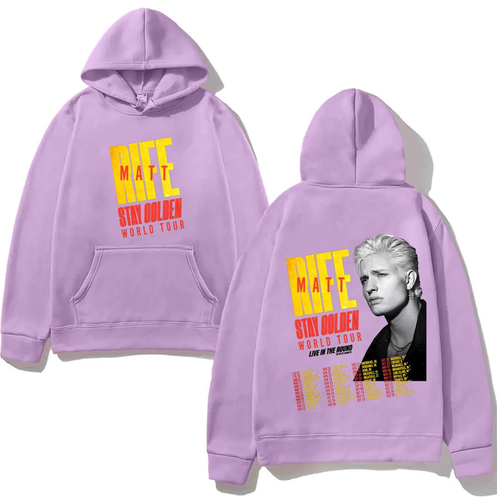 Stay Golden World Tour 2026 Live In The Round Hoodie Matt Rife NEW Hoodie Unisex Comfortable Gothic Clothes Long Sleeve Pullover