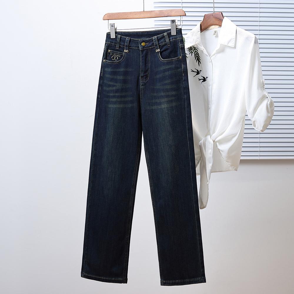 Dimanaf 2025 Mărimi Mari Toamnă Femei Blugi Pantaloni Denim Femei Elastic Basic Talie Înaltă Pantaloni Mărimi Mari Pantaloni Fashion 5XL