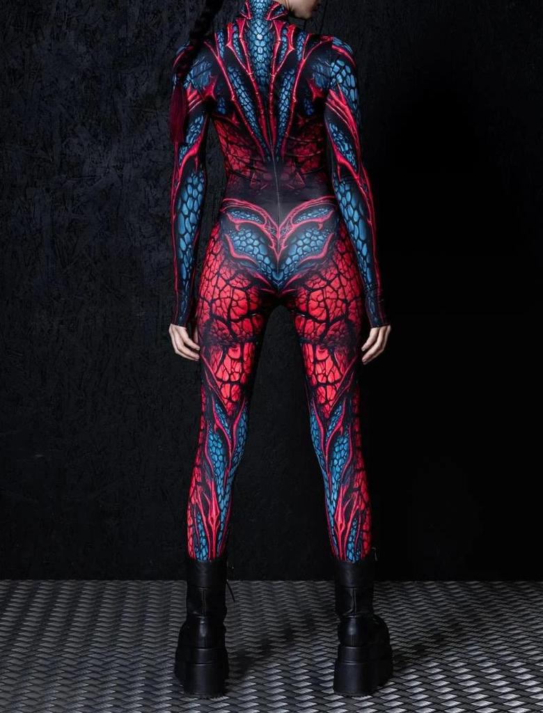 Femei 3D Digital Printing Halloween Cosplay dresuri Jumpsuit Adult dintr-o bucată carnaval petrecere scenă spectacol dans costum ținută