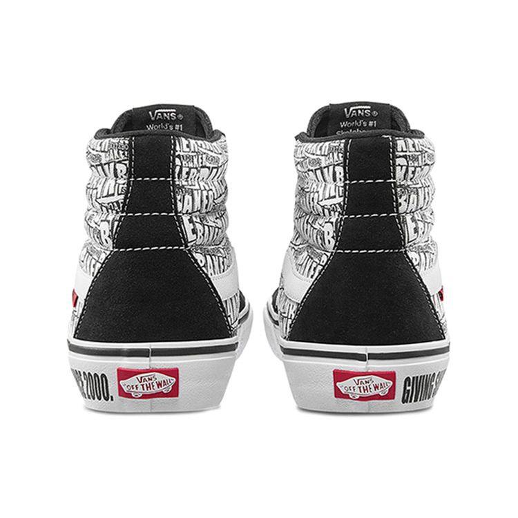 Vans Sk8 Pro High-Top Skate Shoes Graffiti Unisex Sneakers Black White VN0A45JDV0B