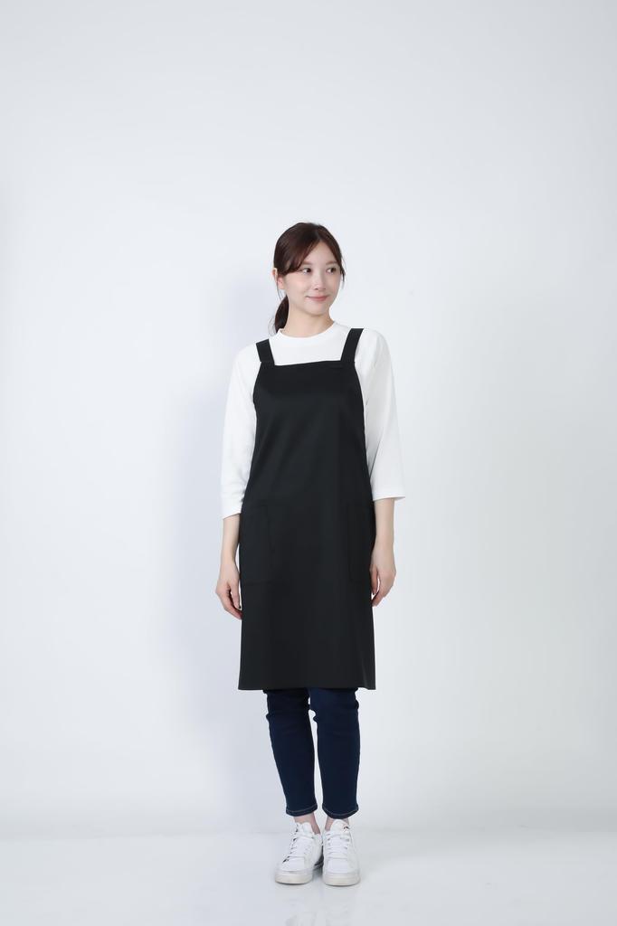 Bib Apron Bib Apron GT7013 Unisex Restaurant Uniform Black M [Seven Uniform] H-Shaped