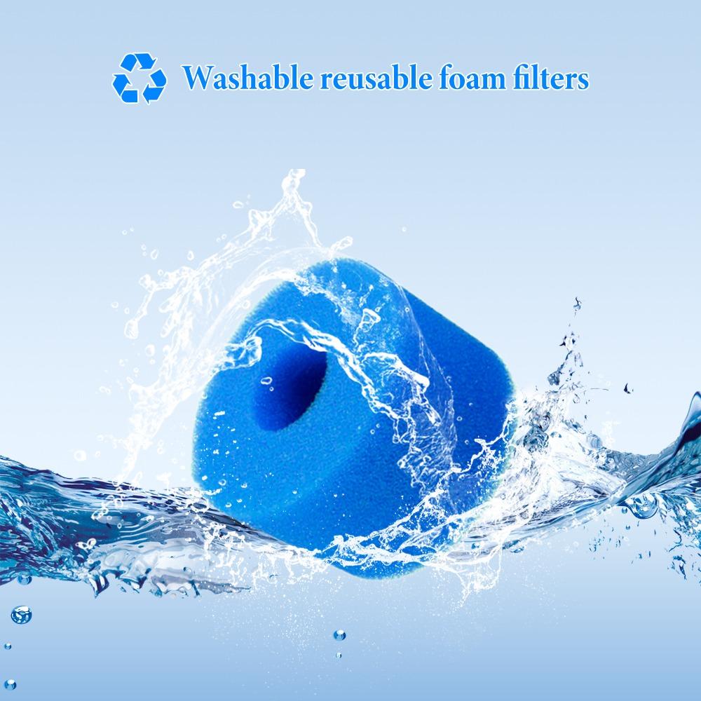 Intex S1 Typ Außen-Schwimmbecken Schaumstofffilter Schwamm Wiederverwendbar Bio-Schaum Reiniger Wasserfilter Kartusche Reinigungsgerät Wannen Wasserbecken