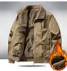 Men's High-End American Style Bomber Jacket: Spring-Fall Winter Cotton Velvet, Thickened for Middle-Aged & Elderly
