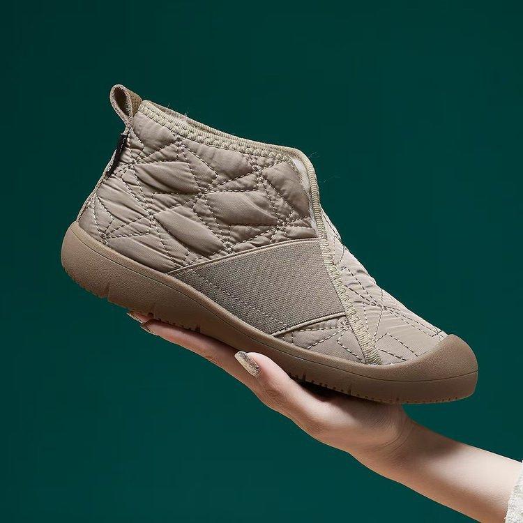 Non-slip snow boots women's 2025 new winter women's shoes short boots integrated with fleece and thickened thermal cotton shoes
