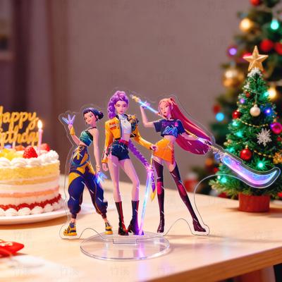 Anime K-pop Demonų medžiotojų figūrėlė, Akrilinis stovas, Rumi Mira Zoey modelis, Gimtadienio stalo dekoracija, Kalėdinė dovana gerbėjams