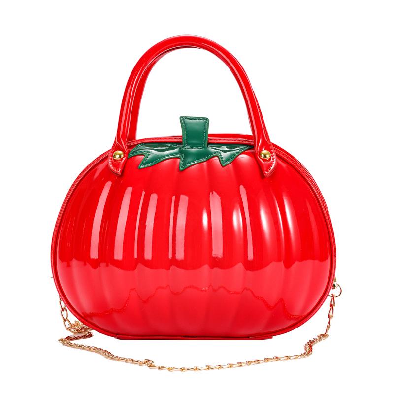 2024 Autumn Women's Pumpkin-Shaped Handbag - Fashionable & Fresh PU Crossbody Bag