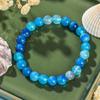 Blue Striped Agate Beaded Bracelet Fashion Bracelet