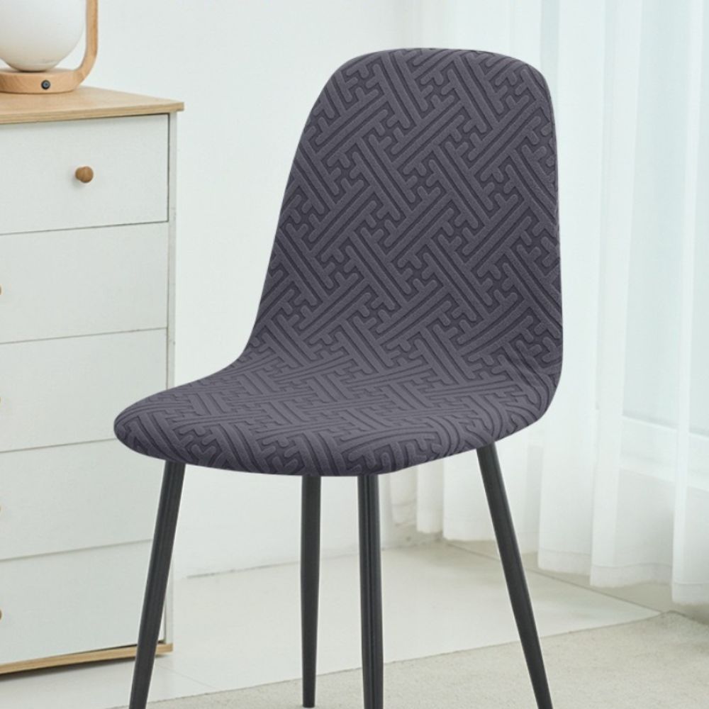 High Back Dining Chair Cover Elastic Spandex Jacquard Chair Cover Stretch Chair Cover  Dining Room