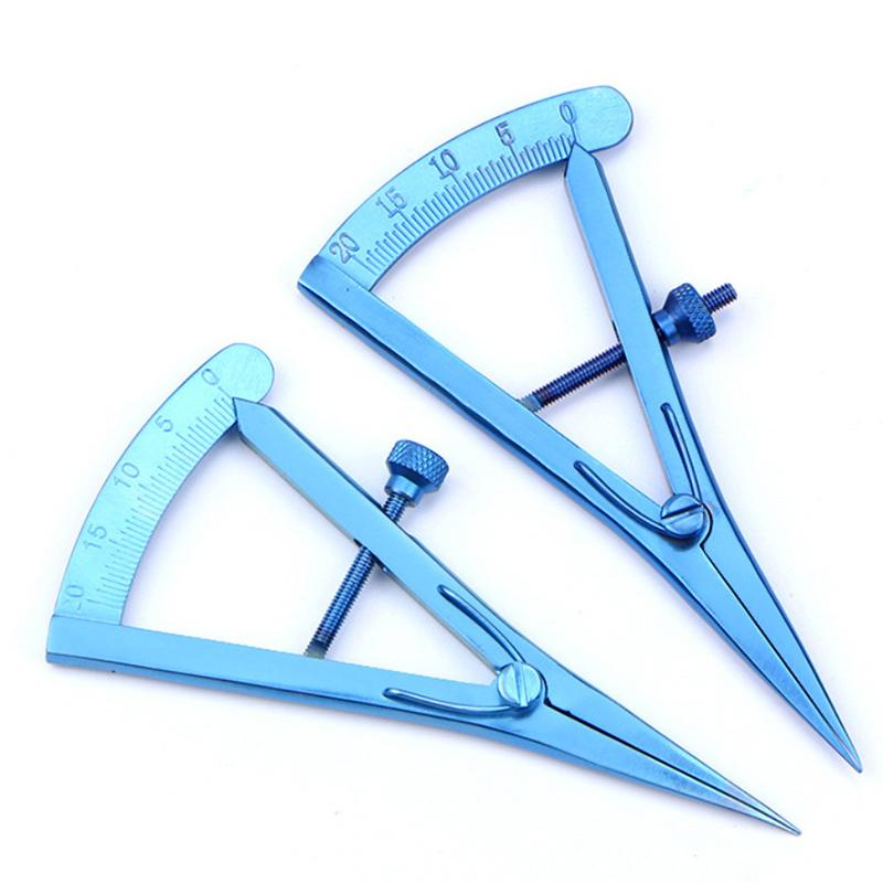 1 Stück Doppellid-Chirurgisches Instrument Vergrabener Faden-Positionierer Designer Ophthalmologie Zirkel Lineal Messwerkzeug Make-up-Werkzeug