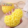 1pc Japanese Honeycomb Bath Sponge - Ultra Soft Bathing Sponge with Honeycomb Cells, Non-Slip Grip, Gentle Exfoliating Body