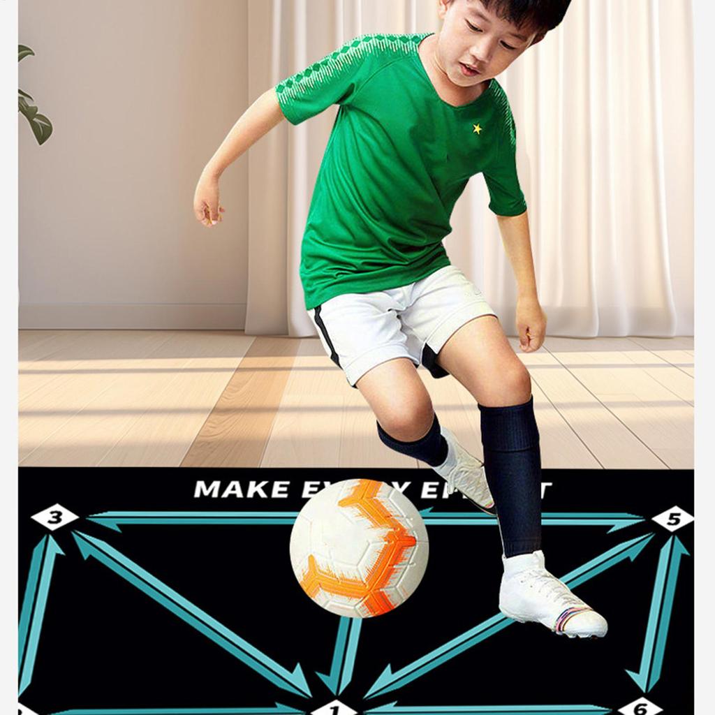Soccer Footstep Training Mat Footstep System Training Blanket Silent Soccer Practice Equipment for Boys Girls Improve Speed