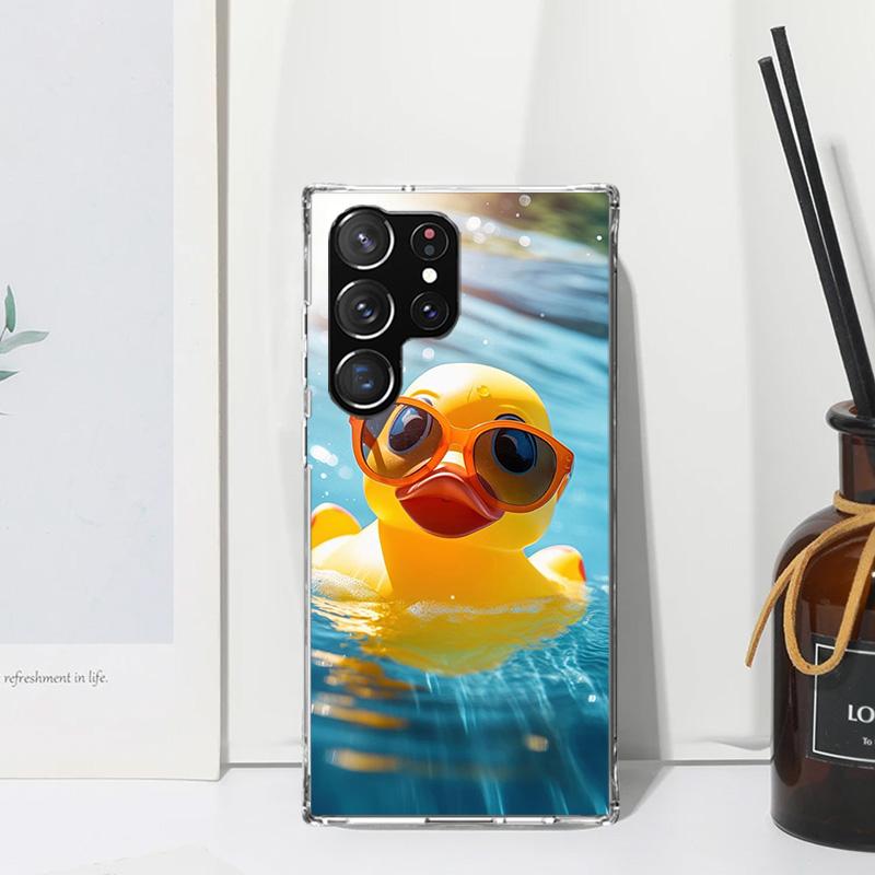 Rubber Ducks Swimming Pool Phone Case For Samsung Galaxy S26 S25 Edge S24 FE S23 S22 Ultra S21 Plus S20 + Art Fundas Back Cover