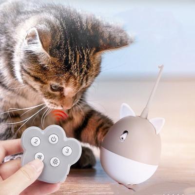 USB Rechargeable Automatic Interactive Cat Toy Infrared Sensor Irregular Rotation Smart Rotating Cat Toys Remote Control