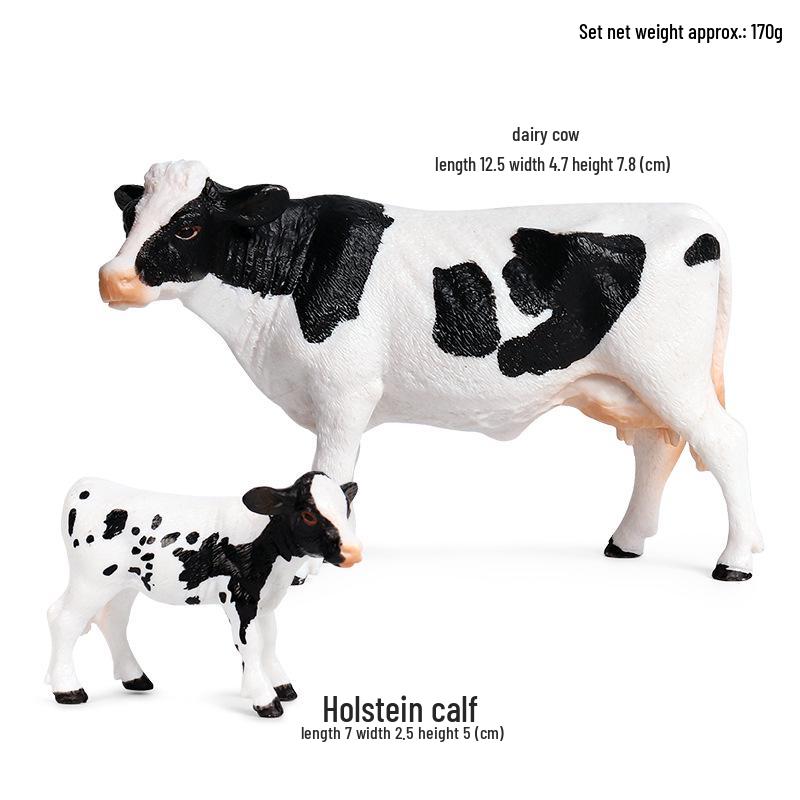 Animal Model Ranch Set: Chicken, Dog, Cow, Sheep, Horse Miniature Toy Scene