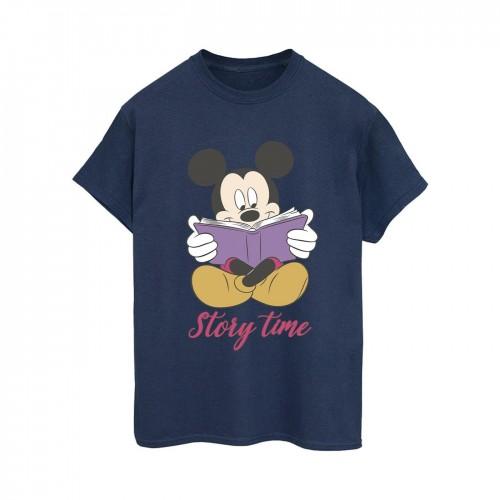 Disney Womens/Ladies Mickey Mouse Story Time Cotton Boyfriend T-Shirt