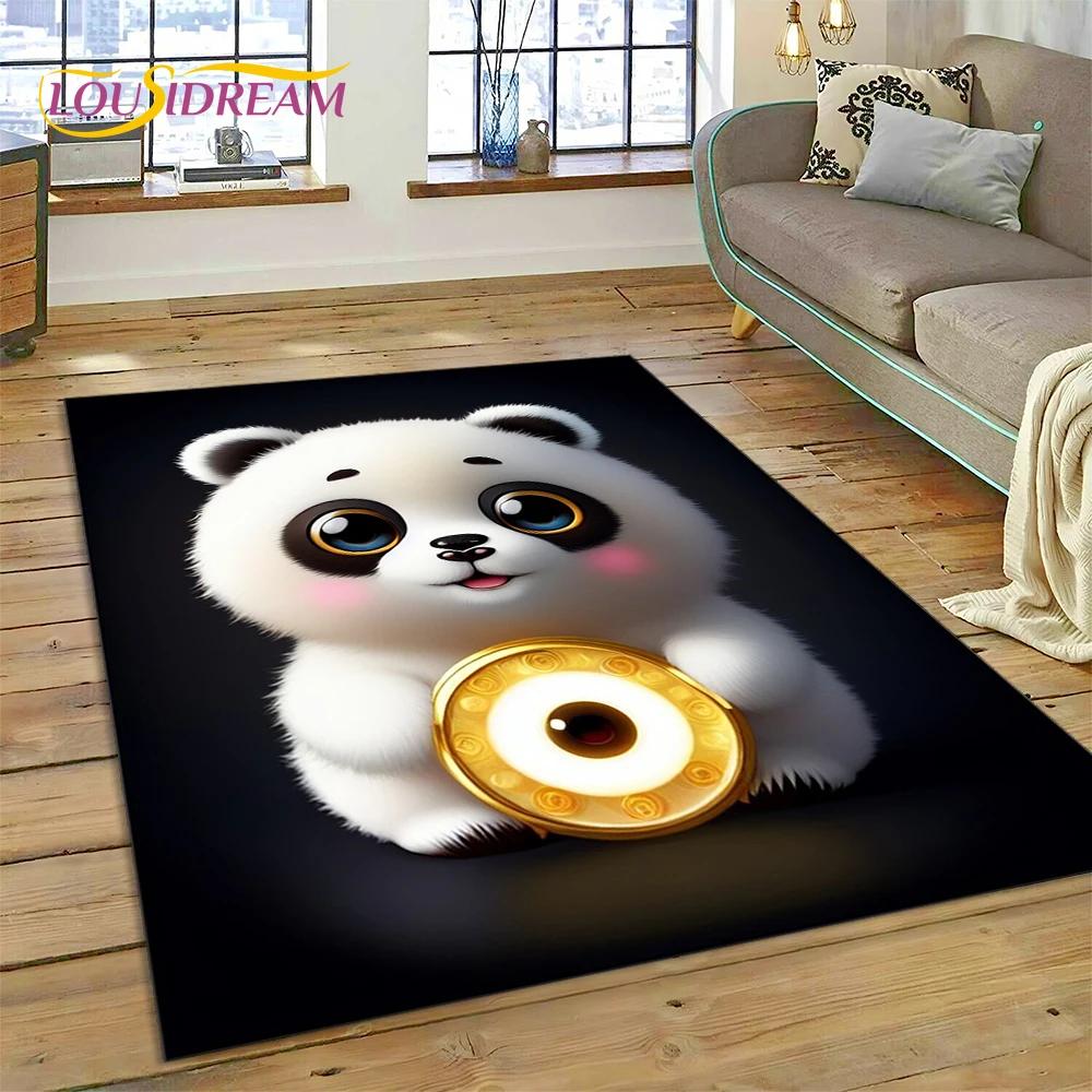 Cartoon Cute Panda Dream Animal 3D Rug Carpet for Living Room Bedroom Decor,Floor Mat Non-slip Decoration for Sofa Doormat Gift