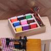 1Set Dollhouse Sewing Needlework Needle Kit Box 1:12 Dollhouse Miniature Tabletop Sewing Box Kit Scene Props Ornaments