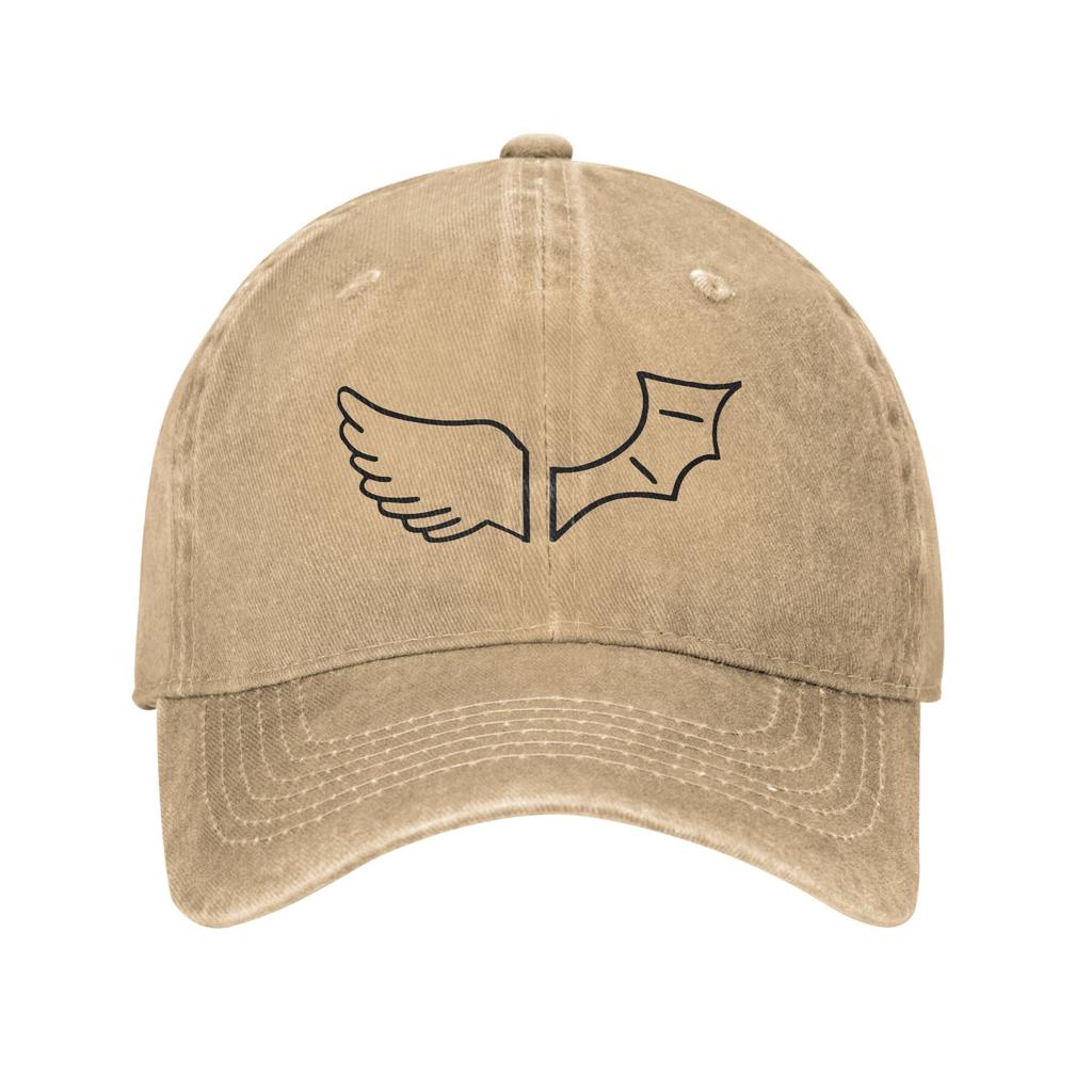 Vintage DEVIL DUKI MODE Wings Baseball Cap Unisex Style Distressed Washed Headwear  Outdoor Running Golf Adjustable Fit Hats Cap