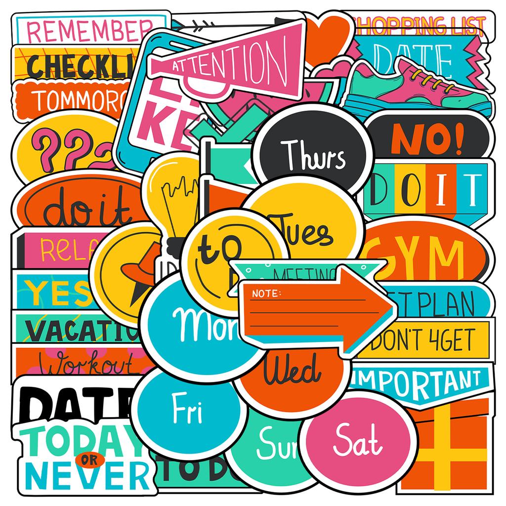 44 Cartoon Plan Graffiti Stickers DIY Decorative Suitcase Pen Guitar Notebook Waterproof