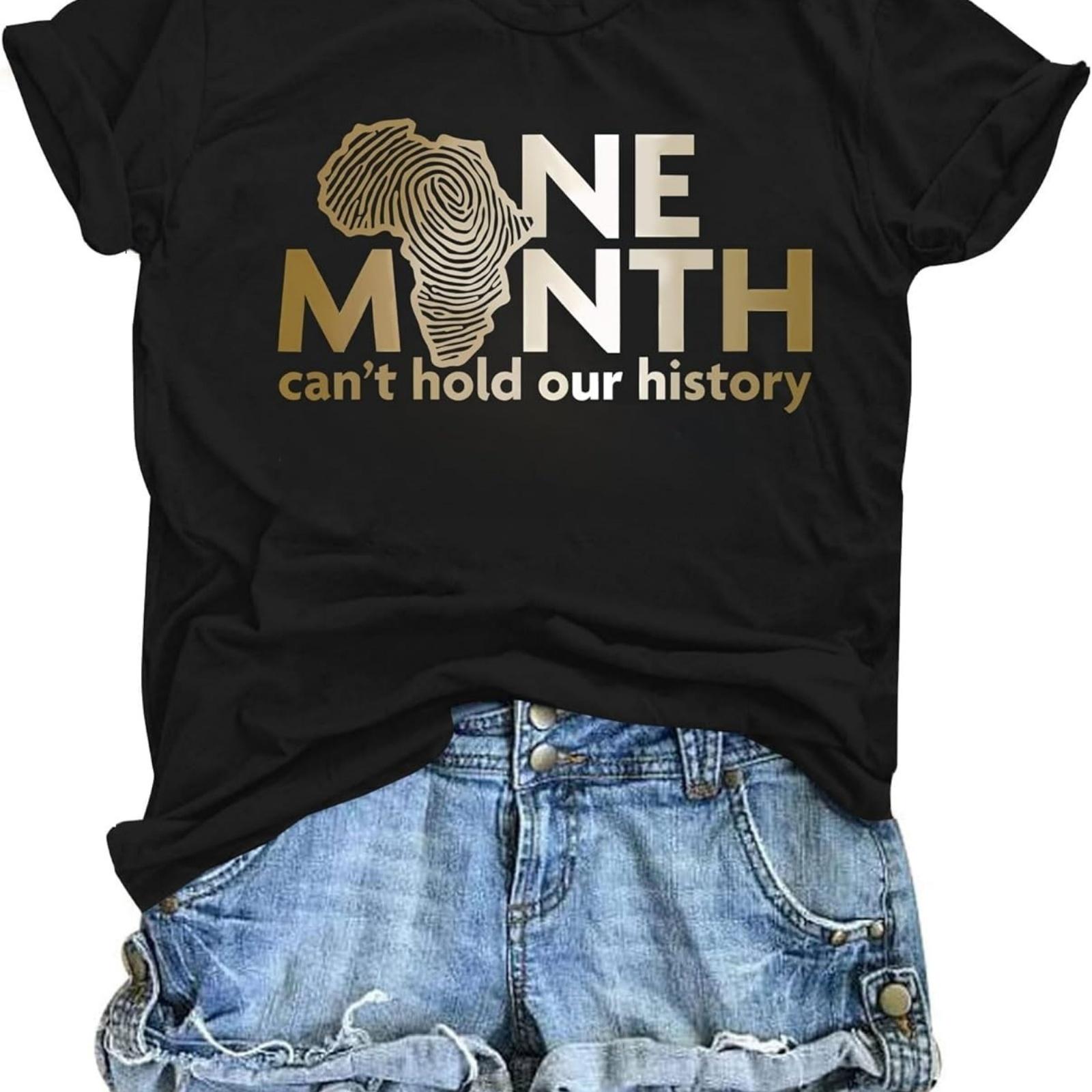 

Black History Shirts for Women Black History Month Shirt African American Pride Tshirt Celebrating Black Culture Tee Tops XXXXXL різнокольоровий