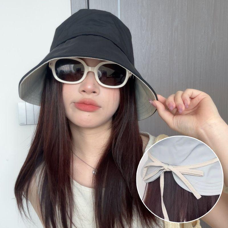 

Bucket Hat Women s 2025 New Arrival Japanese Style Travel All-Matching Sun Protection Sun Hat All-Match Sun-Proof Basin Hat Bucket Hat Black