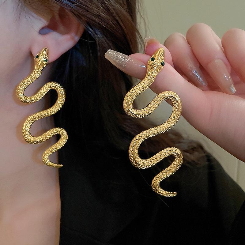 Náušnice se střapcem z dutých květů s postříbřenou jehlou a pozlacením - Evropský a americký niche design