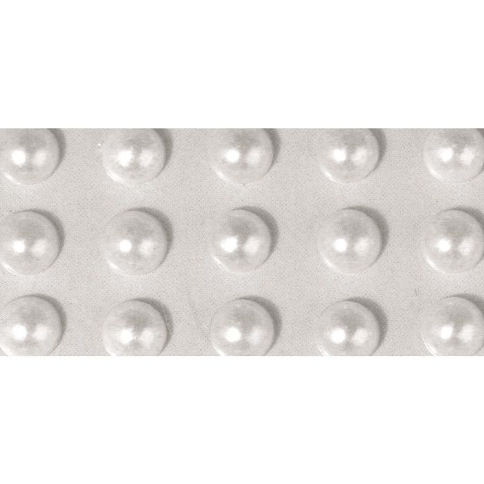 Demi-perles en plastique, autocollants, 5 mm, 80 pces, blanc