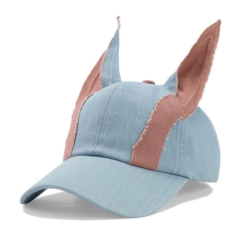 New Doberman Washed Denim Ears Baseball Cap Autumn and Winter Trend Fashion Personalized Cap Men's and Women's Hats Trend