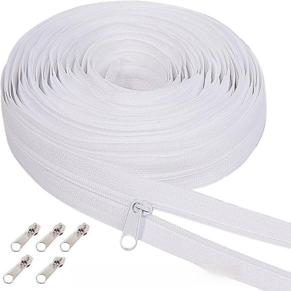 Contrast Color Bag Zipper Set 5m Zipper 5 Zipper Puller Slider Closure Zip Sewing Accessories