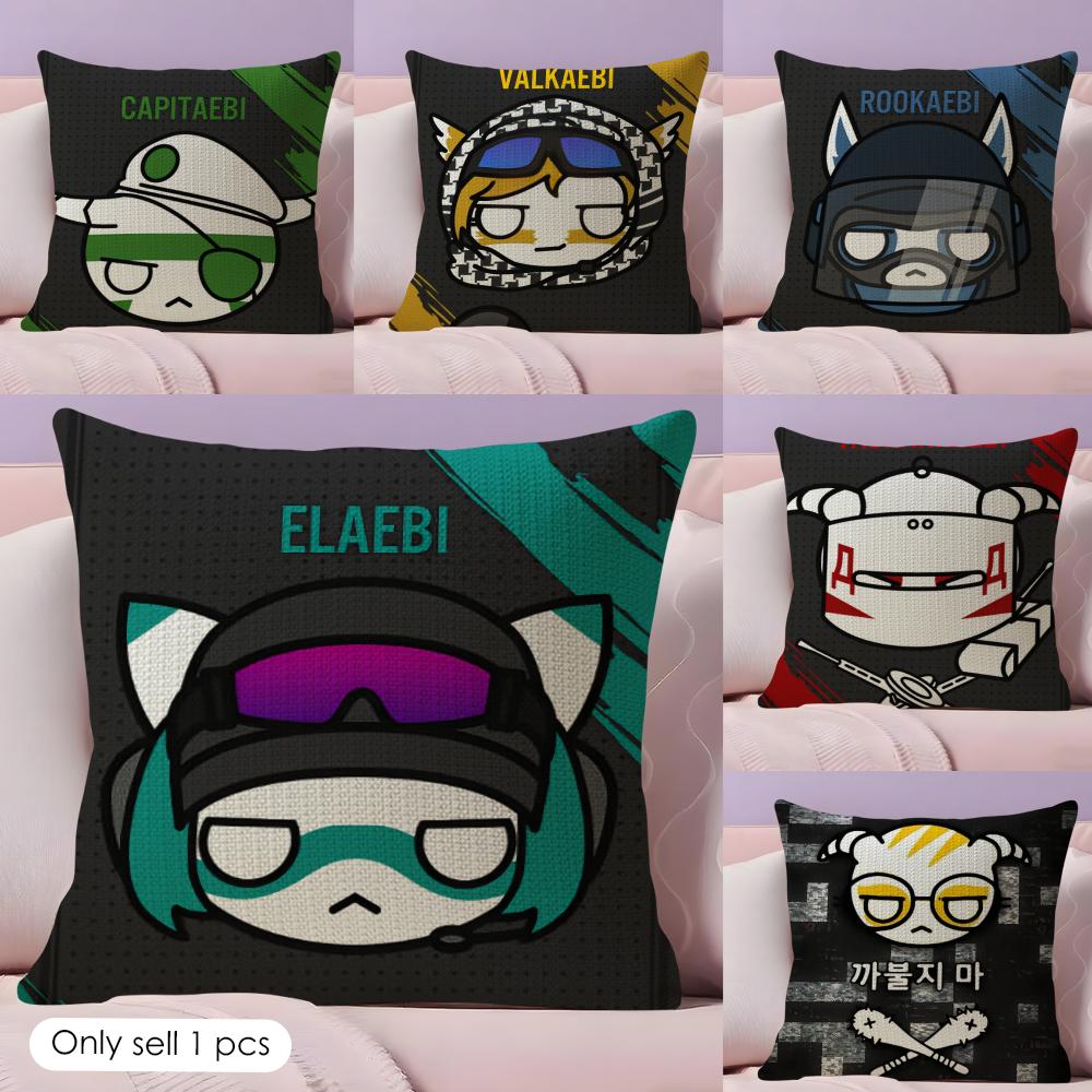 Game DDOKKAEBIS Cushion Cover Natural Linen Organic Fabric DoubleSided Printing Couch Pillow Covers Home Decor